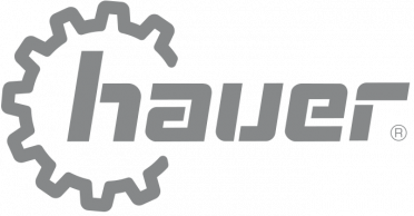 Hauer logo with gray letters on a transparent background.