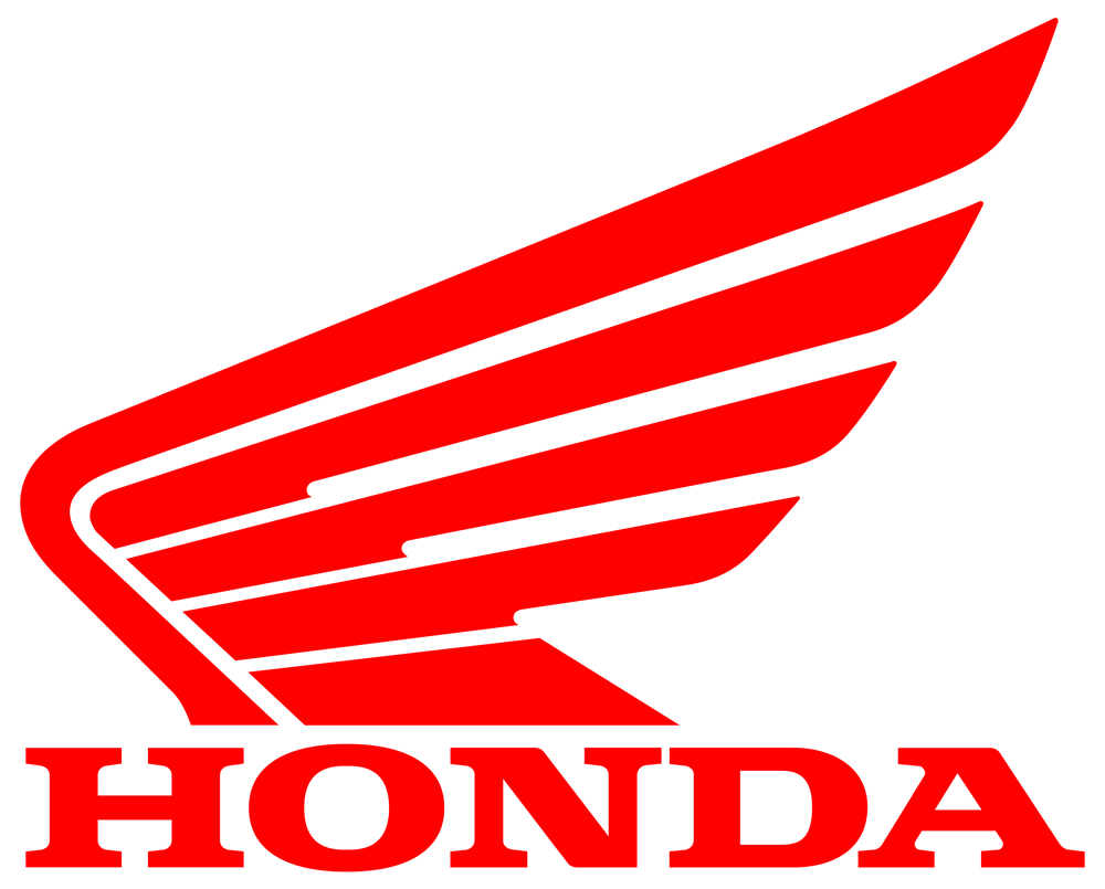 Red Honda logo with transparent background
