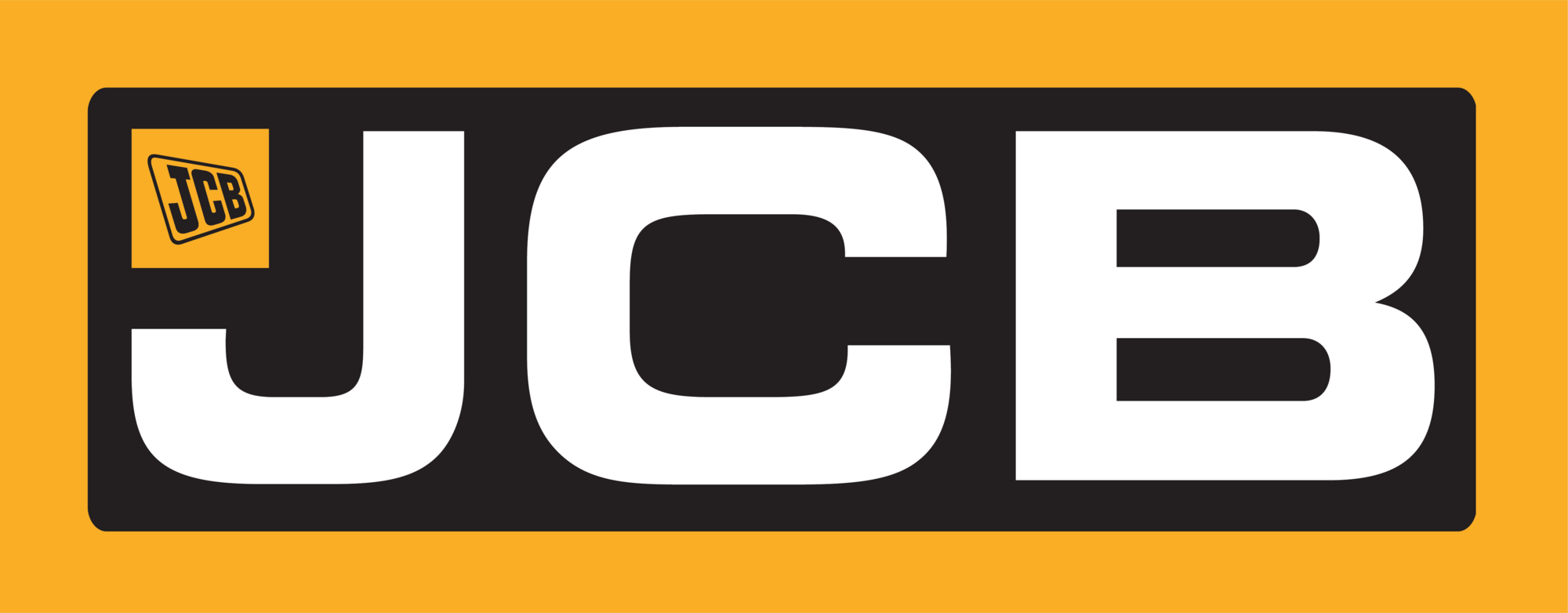 JCB logo, symbolizing construction and heavy equipment excellence.