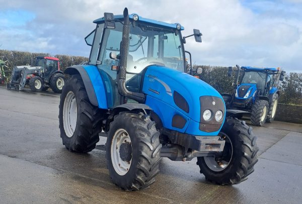Right front side view of the Landini Vision 105 tractor, showcasing its design and front-facing features.