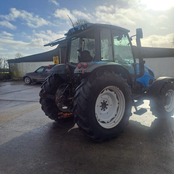 Right side view of the Landini Vision 105 tractor, showcasing its structural components and design.