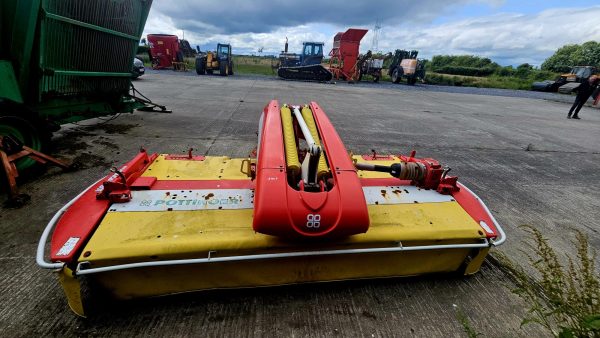 Back view of the Pottinger Mower Novacat 301 10 Foot Front Mower, showcasing its design and agricultural functionality.