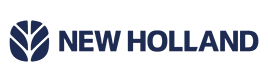New Holland logo on a transparent background, representing the brand’s expertise in agricultural machinery and technology.